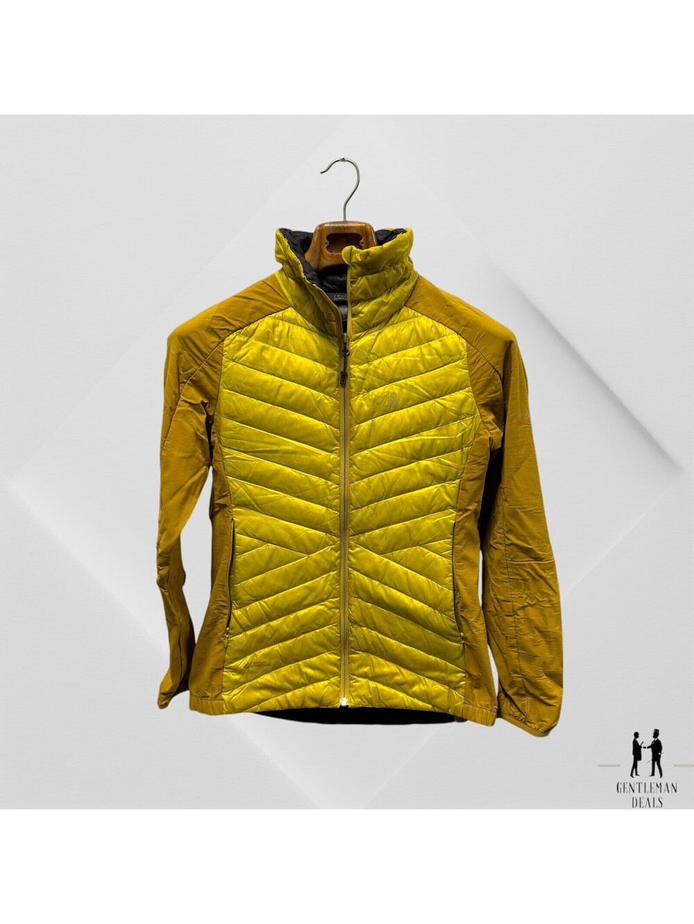 Millet Womens S Pertex Quantum Down Puffer Hooded Jacket Yellow DEFECT S